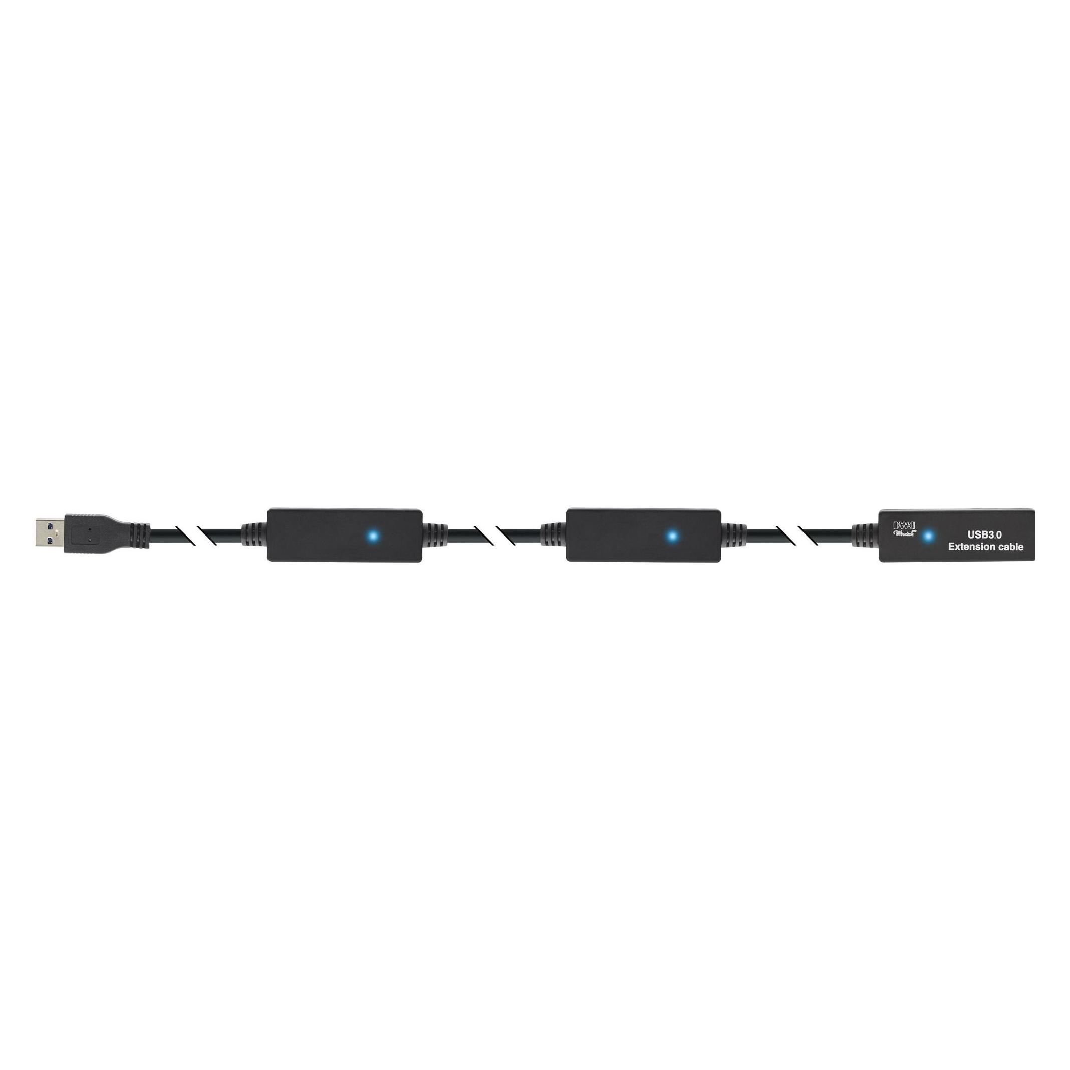 InLine USB 3.0 Aktiv Verlängerung Stecker A an Buchse A 15m (15 m, USB 3.2 Gen 1) (35656)