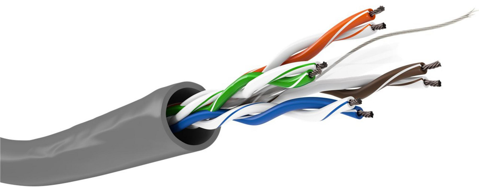 Goobay CAT 6 netwerkkabel U/UTP AWG 24/7 gevlochten PVC grijs 100 meter