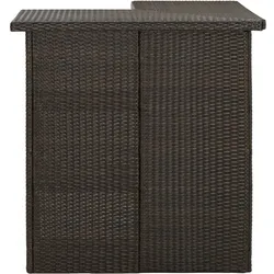 vidaXL Eck-Stehtisch Braun 100x50x105 cm Kunstharzgeflecht Modell Nova Design Plus