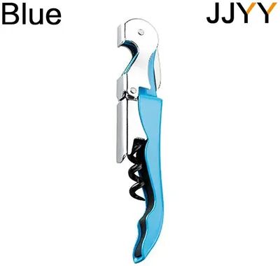 Inspire Daily Merch Professional Waiters Corkscrew Stainless Steel Wine Opener Beer Bottle Opener And Foil Cutter For Wine Lovers Gift blue