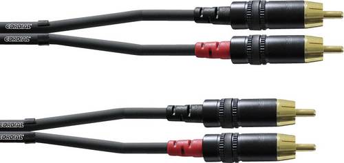 Cordial CFU1,5CC Audio Adapterkabel [2x Cinch-Stecker - 2x Cinch-Stecker] 1.50m Schwarz