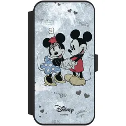 Nivocase Klapphülle für Apple iPhone 14 Pro Max Handyhülle aus Kunst Leder NIVOflip schwarz Disney Vintage (Apple iPhone 14 Pro Max), Smartphone Hülle, Schwarz