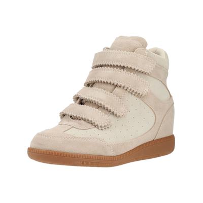 Keilstiefelette STEVE MADDEN "STEVE MADDEN Stiefelette Veloursleder", Damen, Gr. 41, sand, Veloursleder, Schuhe
