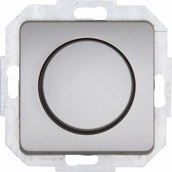 Kopp 845920084 MILANO - Druck-Wechsel-Universaldimmer für Glühlampen, Halogenlampen, dimmbare LED, Farbe: stahl