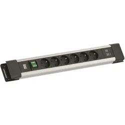 Bachmann BM005939 CONNECTUS 6xUTE 1xSchalter 1xUSB A/C 22W 2,0m CEE7/7 Grau