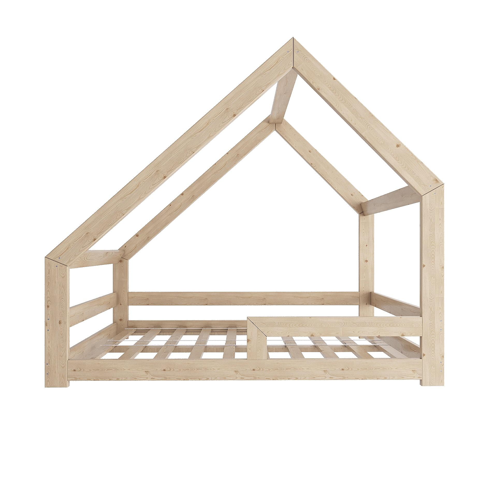 Need Sleep Hausbett Bodenbett 140x200 cm mit Rausfallschutz Asymmetrisch