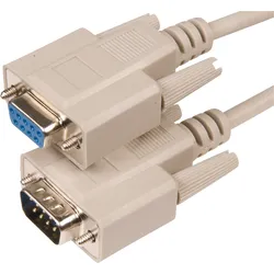 AK 2300 SC - D-SUB Verlängerung, 1:1, 9-pol., Stecker/Buchse, 1,8m