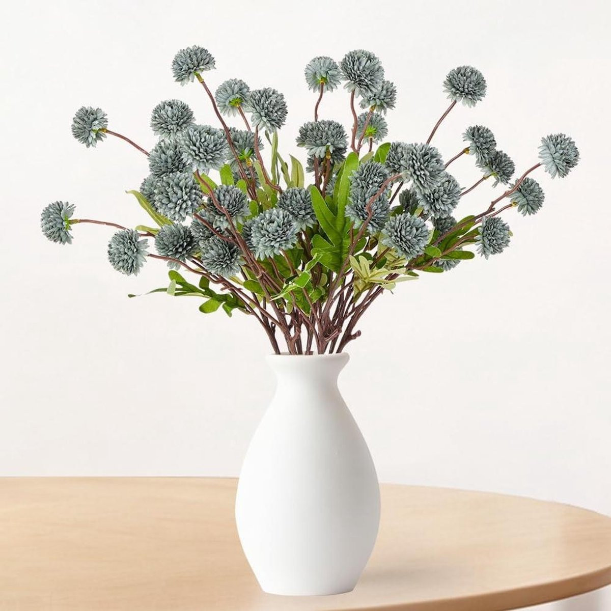 Set van 10 realistische kunsthortensia's voor huisdecoratie - Donkerblauw