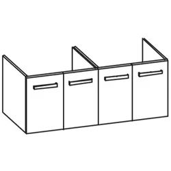 Artiqua 412 Waschtischunterschrank für Daylight K0729, Anthrazit Glanz, 412-WU4T-I03-7065-51 412-WU4T-I03-7065-51