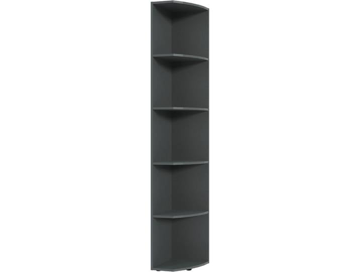 Eckregal WIMEX Multiraumkonzept , grau (grafit), B:30cm H:185cm T:38cm, Holzwerkstoff, Regale, Eckregal, planbar und erweiterbar