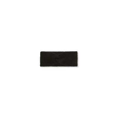 Stirnband CALVIN KLEIN JEANS "CK METAL WOOL TWIST HEADBAND", Damen, schwarz, Strick, Wollmischung, unifarben, Mützen Stirnband, aus weichem Strick