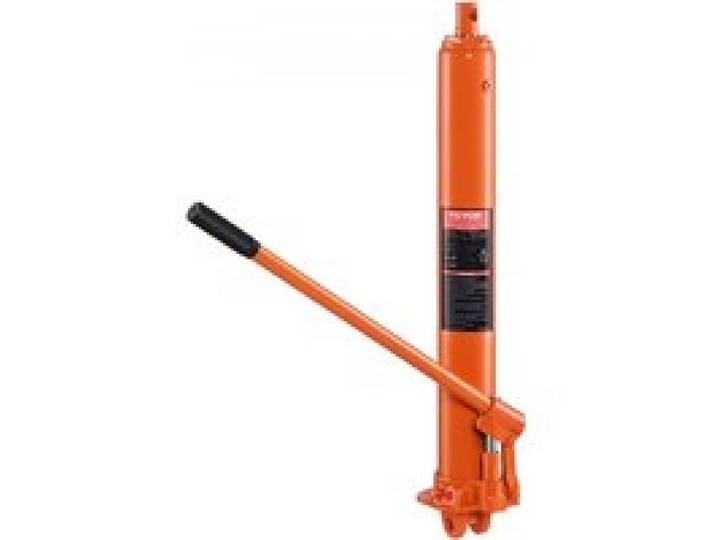 VEVOR Vérin Hydraulique Long pour Grue d'Atelier 8 Tonnes, Cylindre Hydraulique Support Moteur avec Pompe à Simple Piston et Base à Chape, Tige Hydraulique pour Chèvre Levage Moteur, Entretien Garage