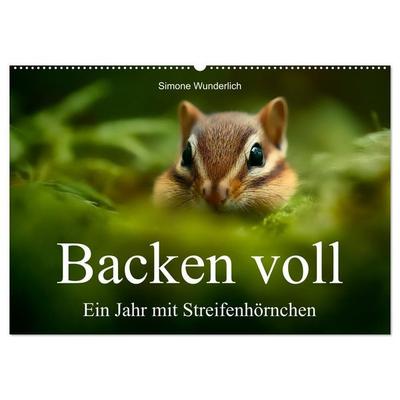 Backen voll - Ein Jahr mit Streifenhörnchen (Wandkalender 2027 DIN A2 quer), CALVENDO Monatskalender