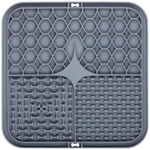 Uplift Treasures Silicone Slow Feeder Lick Mat gray 1pc