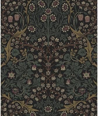 Seabrook Designs Victorian Garden Floral Pre-Pasted Wallpaper