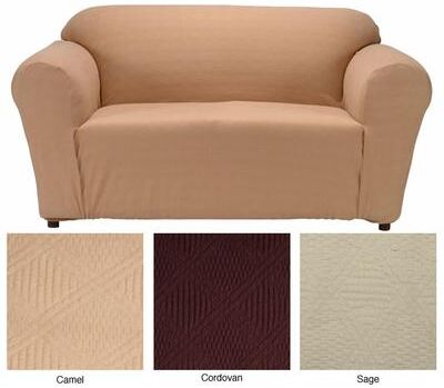 Classic Slipcovers Double Diamond Textured Fabric Chair Slipcover