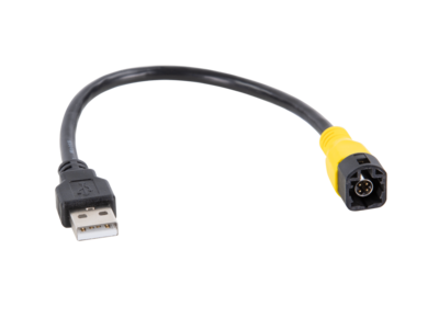 ACV USB Adapter VW diverse Fahrzeuge LVDS gelb>USB-A 44-1324-006