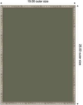 Amanti Art Olive Driftwood Canvas Magnetic Board, Belvedere Framed Memo Board