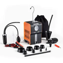 VEVOR Kfz-Rauchprüfgerät mit Rauchgenerator, Lecksuchgerät für EVAP-Systeme, für Pkws Lkws Boote Motorräder und ATVs, mit Luft- und Rauchmodus, Manometer, Durchflussmesser und 8-teiligem Dichtungsset