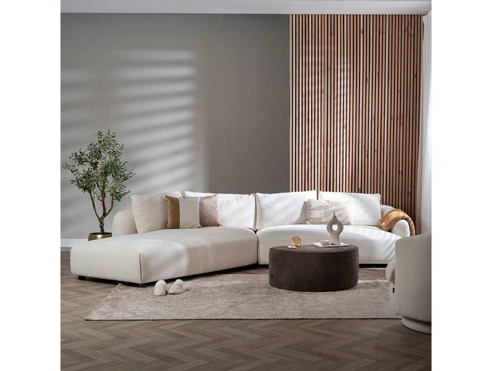 Bronx71 Ecksofa Isa Chenille off white links