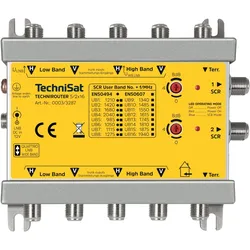 TechniSat TechniRouter 5/2x16 (Multischalter), SAT Zubehör, Gelb