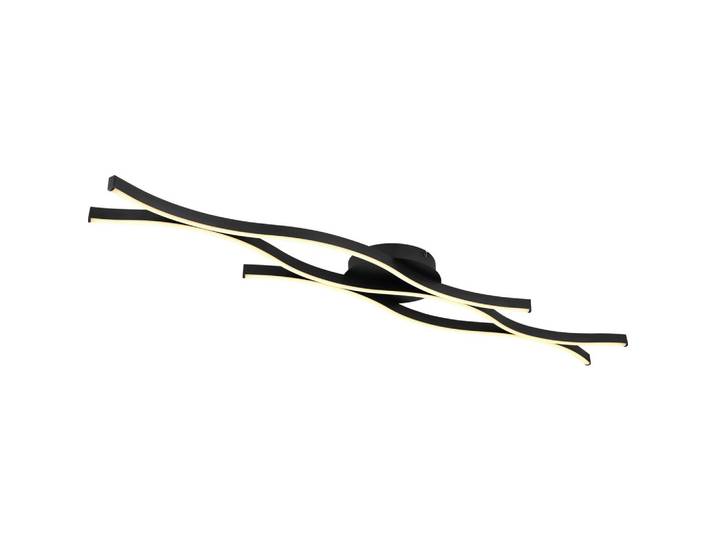 LED-Deckenleuchte Relo in Opal/Schwarz max. 35 Watt Deckenlampe
