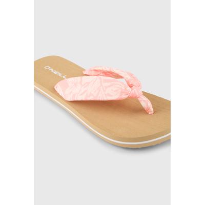 Zehentrenner O'NEILL "DITSY SUN SANDALS", Damen, Gr. 37, rosa (peach island sky), Synthetik, Schuhe Zehentrenner, sportlicher Stil, leicht profiliertes Laufsohlenprofil