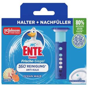 WC-Ente WC-Duftspüler Frische Siegel Ocean Wave, Klebesiegel mit Gel, Starterset