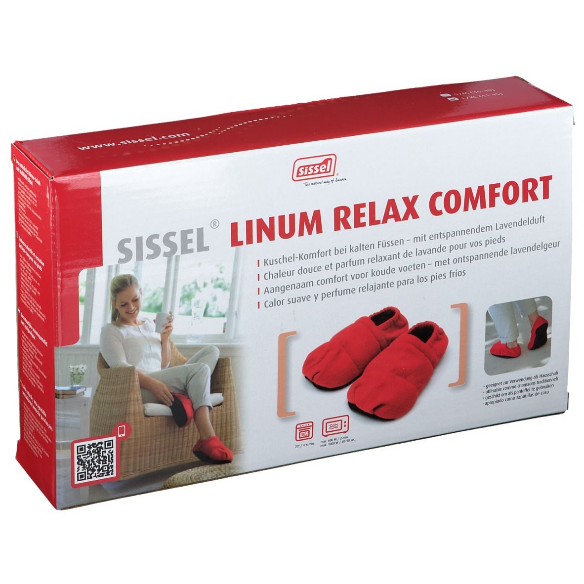 Sissel Linum Relax Warmtepantoffels Met Lijnzaadvulling Comfort Maat 41-45 Rood 1 St Sonstige