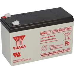 Yuasa NPW45-12 High-Rate AGM-Bleiakku 12V 7,5Ah – 273W/10 Min. – Faston F2 6,3mm