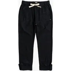 ROXY Damen Cargo Hose aus Leinen On The Seashore, Größe M in Schwarz Schwarz