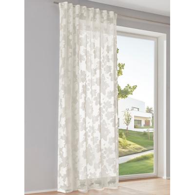 Gardine HEINE HOME Gr. 1, sanftes weiß, B:135cm H:145cm, Polyester, Viskose, Gardinen, Gardine