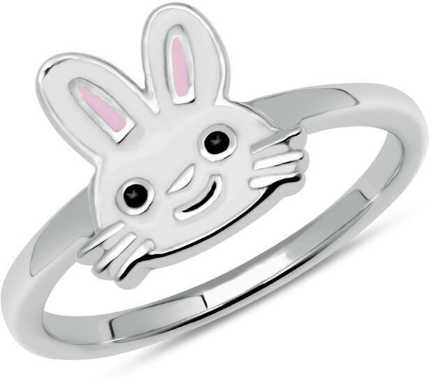 Unique Ring für Mädchen mit Hasen Motiv silber