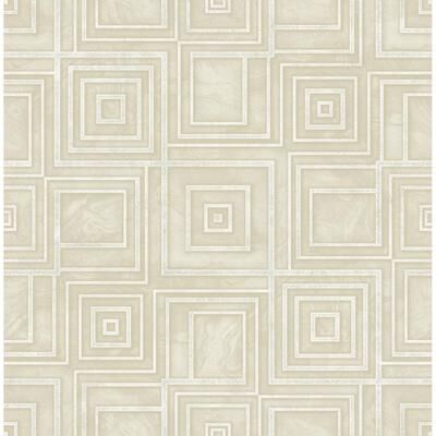Seabrook Designs Preston Geometric Squares Unpasted Wallpaper