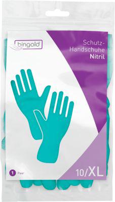 BINGOLD Schutzhandschuhe Nitril, grün XLSchutzhandschuhe BINGOLD, Mehrweg, latex- und puderfrei, Nitril, grün, Größe XL, 1 Paar
