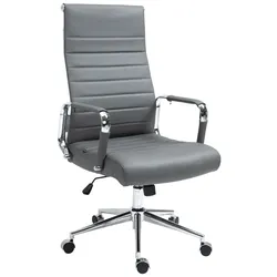 CLP Bürostuhl ergonomisch Kolumbus Echtleder, Schreibtischstuhl höhenverstellbar stufenlos, Drehstuhl mit Rollen bis 150 kg belastbar