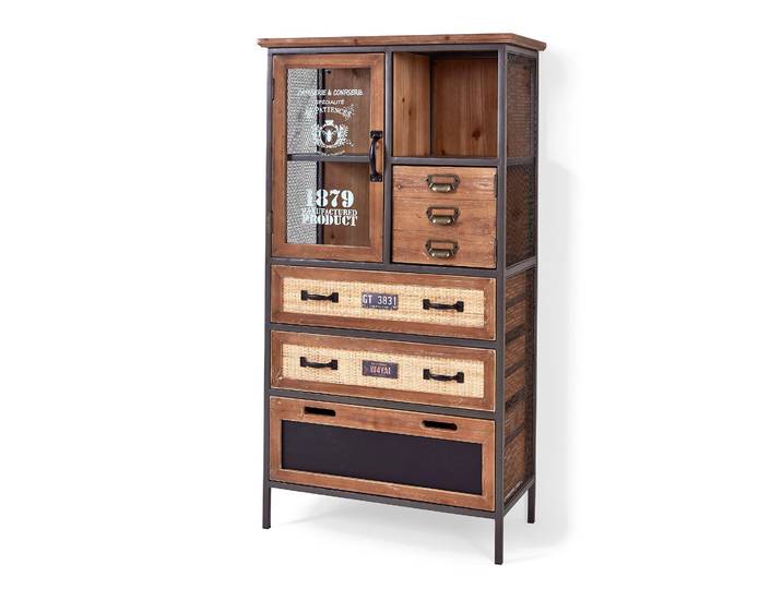 bonprix Schrank, 120x65x33 cm, Stylischer Schrank, beige