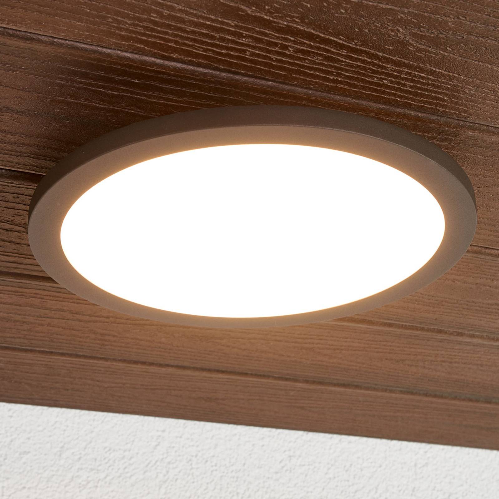 LED Außendeckenleuchte Malena Lucande, schwarz, Aluminium, Modern, LED Deckenleuchten