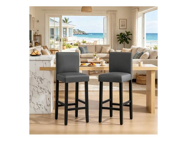 MC Star Stuhl stuhl mit Backres Set von 2 Bar Hocker, Küchenhocker (Bar Stuhl(Nur 2Pcs Stühle)