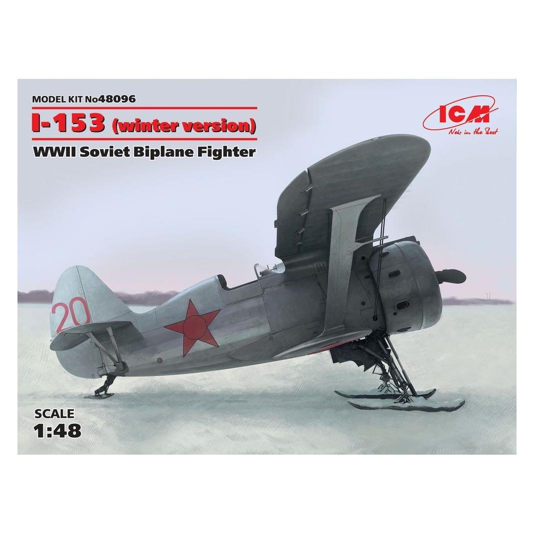 ICM I-153 winter version WWII Soviet Biplane Fighter (48096)