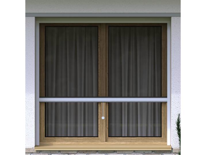 Insektenschutzrollo für Fenster, Aluminiumrahmen, weiß, nach Maß