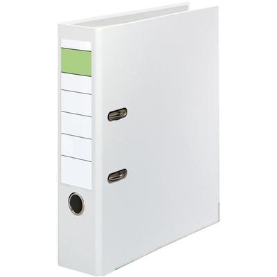 Ordner A4 PP grüner Balken 80mm weiß Packung mit 20 Stück