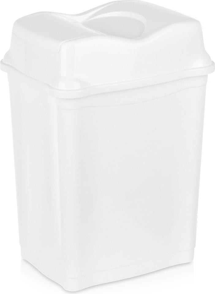 Orion Witte afvalbak met deksel, 28 liter
