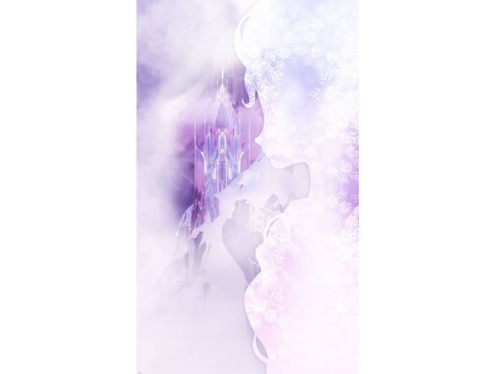 Komar - Poster Géant Intissé Silhouette Elsa La Reine Des Neiges Disney 120x200cm