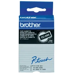 Brother TC-395 (TC-395) Beschriftungsband Schriftbandkassette – black – Originalprodukt
