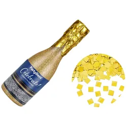 Champagner Flasche Konfetti-Kanone, Gold, 20,5 cm Sekt