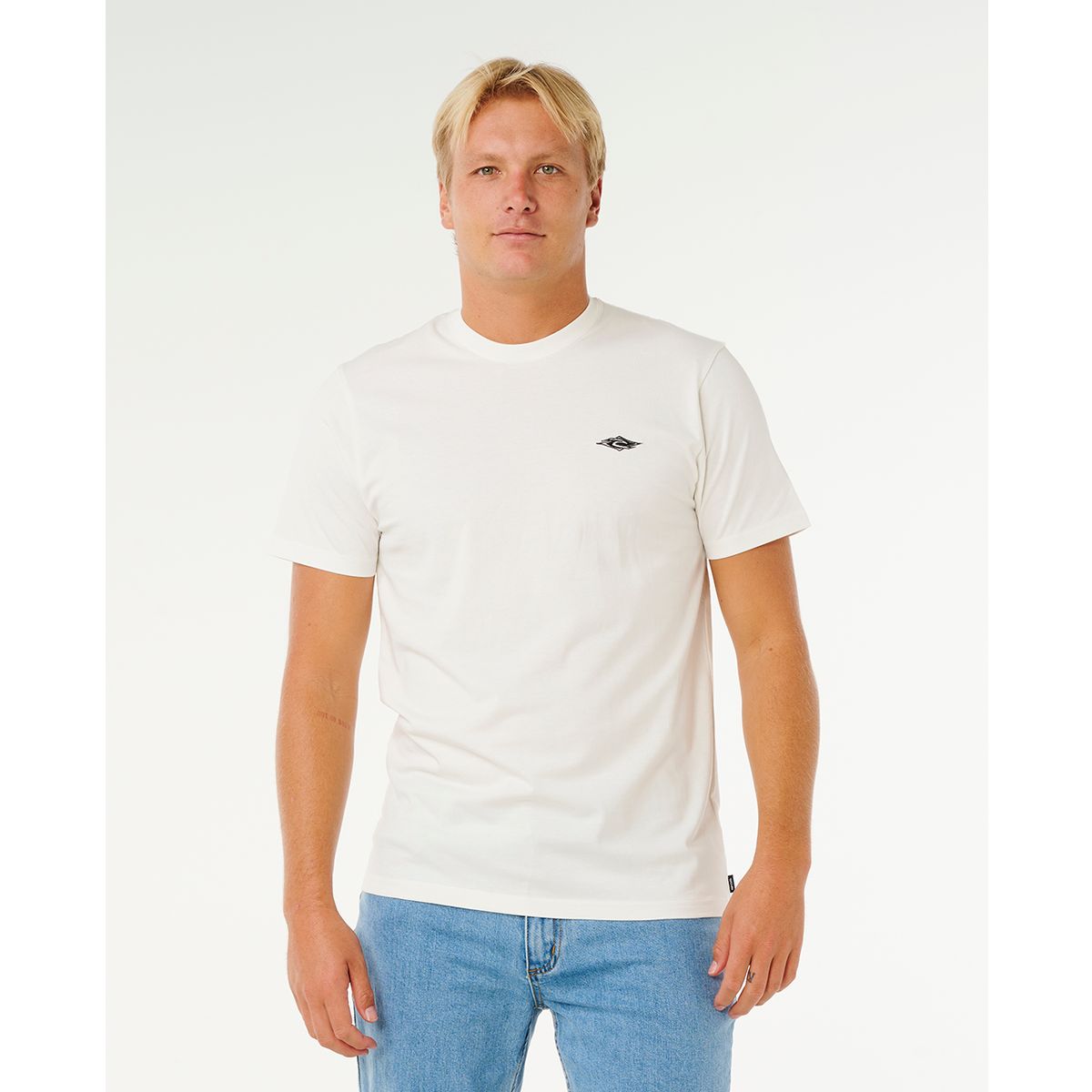 RipCurl Streamline Embroid Tee bone (3021) 2XL 10XMTE-3021-2XL