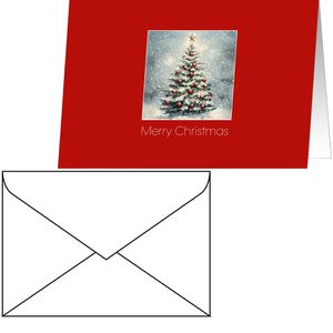 Sigel Weihnachtskarte DS643, Classic Christmas, 115 x 170mm, Klappkarte mit Umschlag, 25 Stück