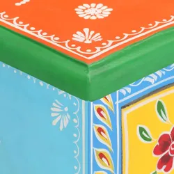 vidaXL Nachttisch Handbemalt 40x30x60 cm Mango Massivholz