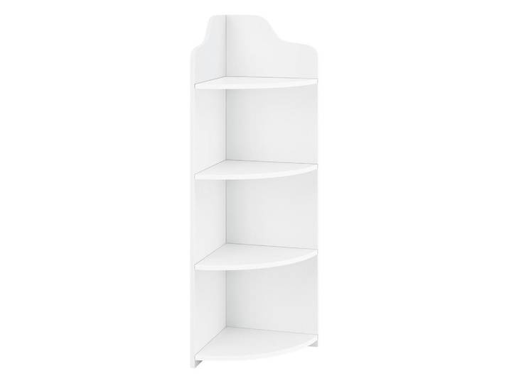 [en.casa] Eckregal Bjurholm, Weiß, Kunststoff, 28x90x28 cm, Wohnzimmer, Regale, Bücherregale